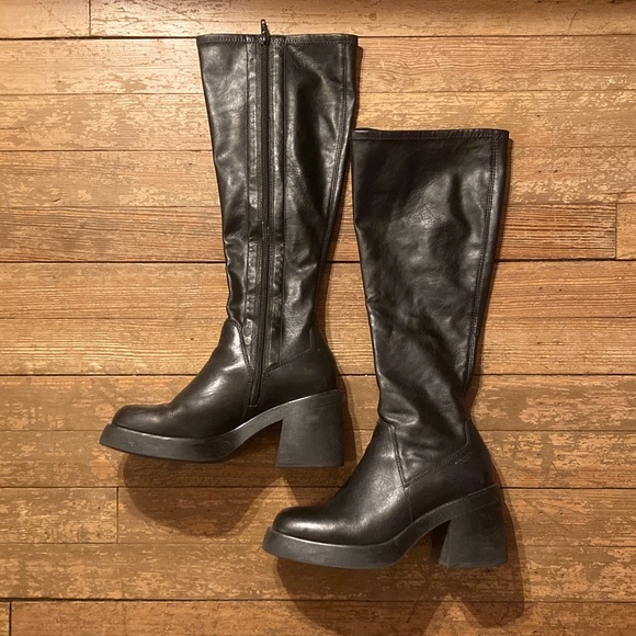 Vagabond Brooke Tall Boots — 38 (8) — Black Leather Knee High - Picture 7 of 10